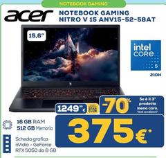 Acer - Gaming Nitro V 15 Anv15-52-58at