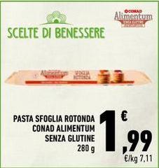 Benessere - Pasta Sfoglia Rotonda Alimentum Senza Glutine