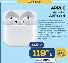 Apple - Auricolari Airpods 4