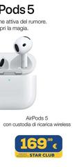 Star - Airpods 5 Con Custodia Di Ricarica Wireless