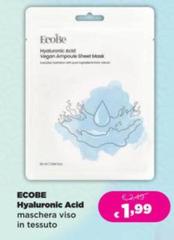Hyaluronic Acid Maschera Viso In Tessuto