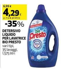 Bio Presto - Detersivo Liquido Per Lavatrice