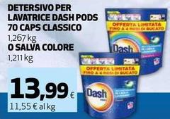 Dash - Detersivo Per Lavatrice Pods 70 Caps Classico