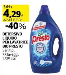 Bio Presto - Detersivo Liquido Per Lavatrice