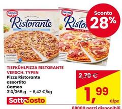 Cameo - Tiefkuhlpizza Ristorante Versch. Typen Pizza Ristorante
