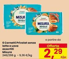 Misura - 6 Cornetti Privolat Senza Latte E Uova