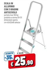 Scala -  In Alluminio Con 3 Gradini Antiscivolo