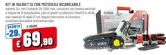 Max - Kit In Valigetta Con Motosega Ricaricabile