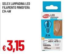 Selex - Lampadina Led Filamento Minisfera E14 4w