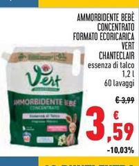 Chanteclair - Ammorbidente Bebe Concentrato Formato Ecoricarica Vert