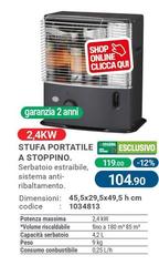 Qlima - Stufa Portatile A Stoppino 
