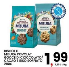 Misura - Biscotti Privolat Gocce Di Cioccolato/Cacao E Riso Soffiato