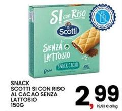 Scotti - Snack  Si Con Riso Al Cacao Senza Lattosio