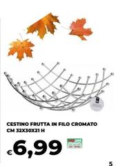Cestino Frutta In Filo Cromato