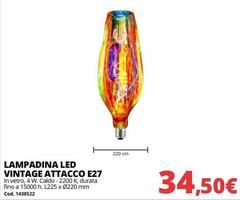 Lampadina Led Vintage Attacco E27