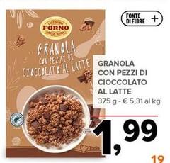 Granola Con Pezzi Di Cioccolato Al Latte
