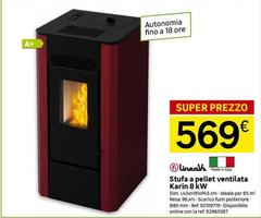 Linea VZ - Stufa A Pellet Ventilata Karin 8 Kw