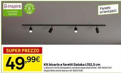 Inspire - Kit Binario E Faretti Dataka L152,5 Cm