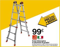 Gierre - Scala Telescopica In Alluminio 14 Gradini