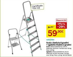 Colombo - Scala Libellula 6 Gradini + Sgabello Stabilo 2 Gradini