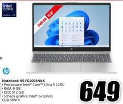 HP - Notebook 15-Fd2003NLX