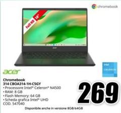 Acer - Chromebook 314 CB00314-1H-C5GY