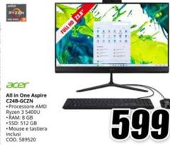 Acer - All In One Aspire C24b-gczn