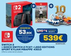 Nintendo - Switch 2 + Gioco Switch 2 FC27 + LEGO Editions Sport Kylian Mbappe 43013
