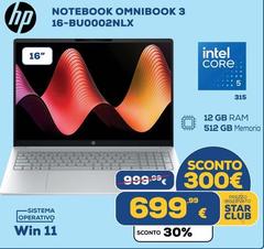 HP - Notebook Omnibook 3 16-BU0002NLX