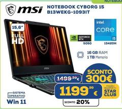 Msi - Notebook Cyborg 15 B13WEKG-1093IT