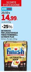 Finish - Detersivo Per Lavastoviglie Powerball Ultimate Plus