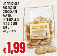 I deliziosi - Focaccine Croccanti Farina Integrale E Mix Di Semi