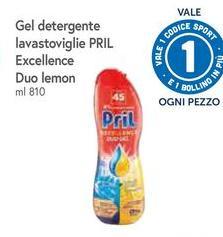 Pril - Gel Detergente Lavastoviglie Excellence Duo Lemon