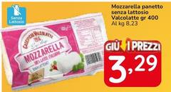 Caseificio valcolatte - Mozzarella Panetto Senza Lattosio