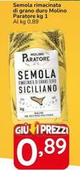Semola Rimacinata Di Grano Duro Molino Paratore