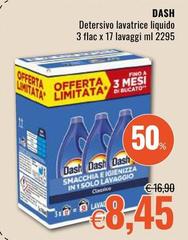 Dash - Detersivo Lavatrice Liquido 3 Flac X 17 Lavaggi Ml 2295