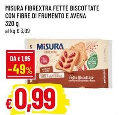 Misura - Fibrextra Fette Biscottate Con Fibre Di Frumento Avena