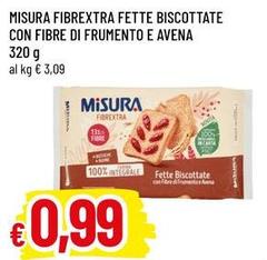 Misura - Fibrextra Fette Biscottate Con Fibre Di Frumento Avena