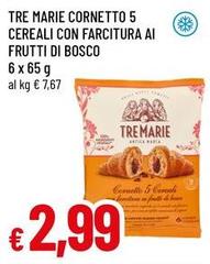 Tre Marie - Cornetto 5 Cereali Con Farcitura Ai Frutti Di Bosco