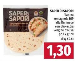 Saper Di Sapori - Piadina Romagnola IGP Alla Riminese Con Olio Extra Vergine D'Oliva
