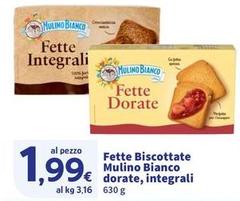 Mulino Bianco - Fette Biscottate Dorate, Integrali