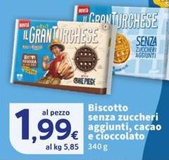 Biscotto Senza Zuccheri Aggiunti, Cacao E Cioccolato