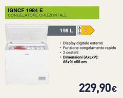Ignis - IGNCF 1984 E Congelatore Orizzontale