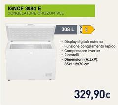 Ignis - IGNCF 3084 E Congelatore Orizzontale