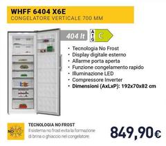 Whirlpool - WHFF 6404 X6E Congelatore Verticale 700 MM