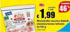 Sabelli - Mozzarella Vaccina Classica/Senza Lattosio