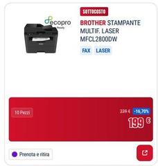 Brother - Stampante Multi. Laser MFCL2800DW