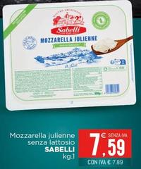 Sabelli - Mozzarella Julienne Senza Lattosio