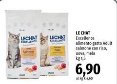 Le chat - Excellence Alimento Gatto Adult Salmone Con Riso, Uova, Mela