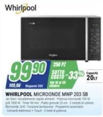 Whirlpool - Microonde Mwp 203 Sb